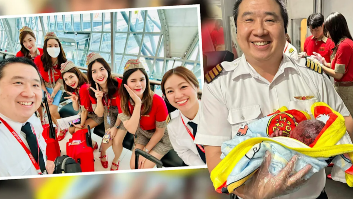 Pilot bringt Baby zur Welt - während des Fluges! Geburt über den Wolken - Pilot wird zum Helden!